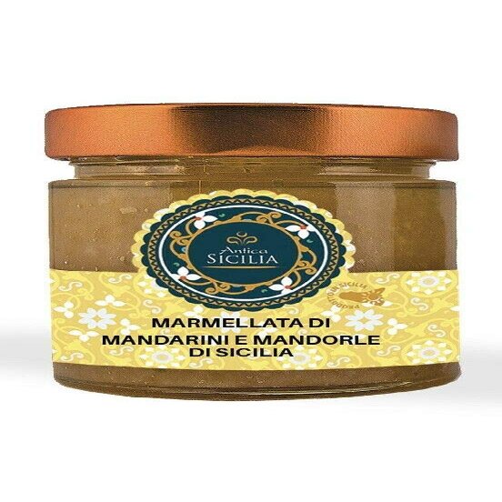 ANTICA SICILIA Marmalade of Mandarins and Sicilian Almonds, in various formats - 210g