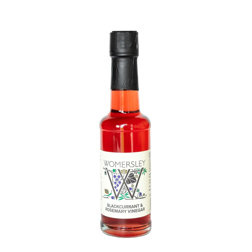 Blackcurrant & Rosemary | Fruit & Herb Vinegar | Flavoured Vinegar | Vegan & Vegetarian Natural Ingredients | delicious for cooking, stir fries, sauces & salad dressings (150ml bottle)
