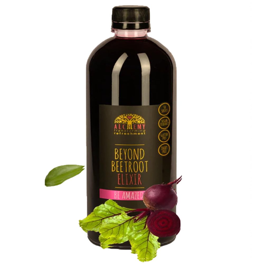 Alchemy Cordial Beyond Beetroot Elixir Syrup, Latte Superfood, Delicious Healthy Drink, Juice Concentrate, Vegan & Gluten Free Coffee Alternative (1 x 750ml)