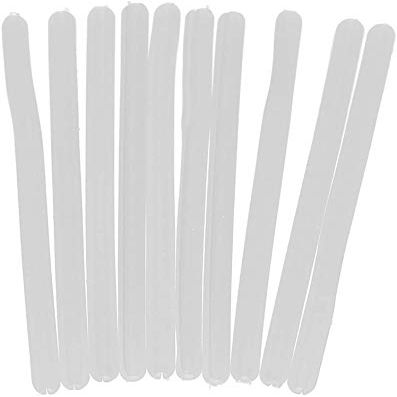 10pair Eyeglasses Temple Covers Silicone Eyeglass End Tips Ear Sock Pieces Tube Replacement Anti-Slip Ear Pads Eyeglasses Sleeve Retainer - Black (White)