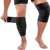 1 Pair Compression Elasticity Knee Bandage Wrap Weightlifting Squat Fitness Strap Patella Leg Thigh Calf Shin Support Brace Protector GYM Basketball Sport Tape Band -Arthritis Tendonitis Pain-relief view 1