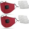 DualVertex Breathable Cotton Face Mask With Filter - Washable & Reusable With Adjustable Ear Straps, Nose Wire, Valve and Replaceable Filters view 1