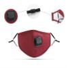 DualVertex Breathable Cotton Face Mask With Filter - Washable & Reusable With Adjustable Ear Straps, Nose Wire, Valve and Replaceable Filters view 2