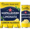 San Pellegrino Italian Sparkling Drinks Classic Taste Original Sparkling Lemon Canned Soft Drink 4 x 330 ml view 1