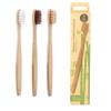 3pk Family Eco-Friendly and Natural Organic Wooden Bamboo Toothbrushes, Biodegradable, BPA Free, Medium Soft Bristles, Eco Zero Waste Gifts for Home for Travel (Bamboo Toothbrushes) view 1