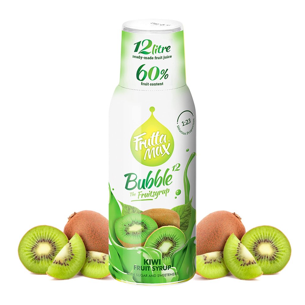 FruttaMax Kiwi Syrup | Less Sugar | 60% Real Fruit Concentrate | Suitable for soda Machine 500ml