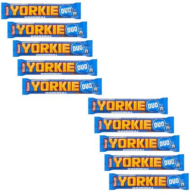 10 BARS OF NESTLE YORKIE MILK CHOCOLATE DUO BAR (10 x 72g)