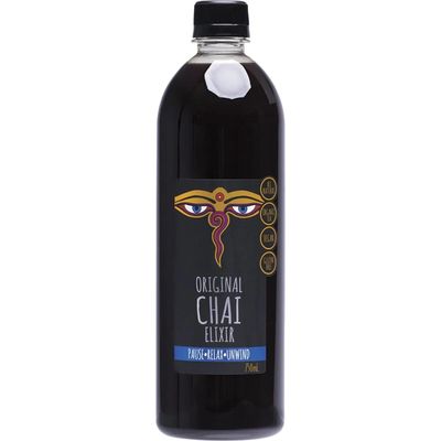 Alchemy Orginal Chai Elixir - Health Relaxing Beneficial Cordial Drink Mixer Vegan Gluten Free (750ml)