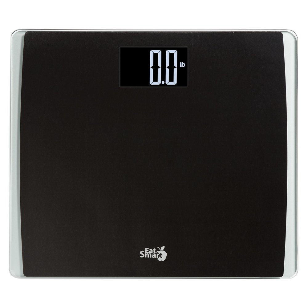 EatSmart High Capacity Scale with Extra Wide Platform, Stainless Steel, Black, 1 Count (Pack of 1)