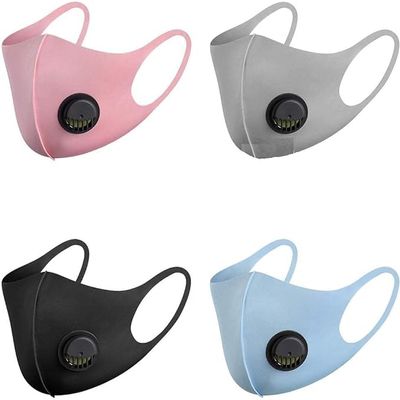 PROTECTAFILE 4 Color Pack Face Mask, Lycra or Spandex Fabric, Mouth Mask, Reusable & Washable Masks for Running, Cycling, Skiing Motorbikes, Outdoor Activities(Black/Grey/Pink/Blue)