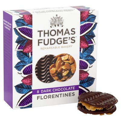 Thomas Fudge's Dark Chocolate Florentines 150g (Pack of 8), 18153