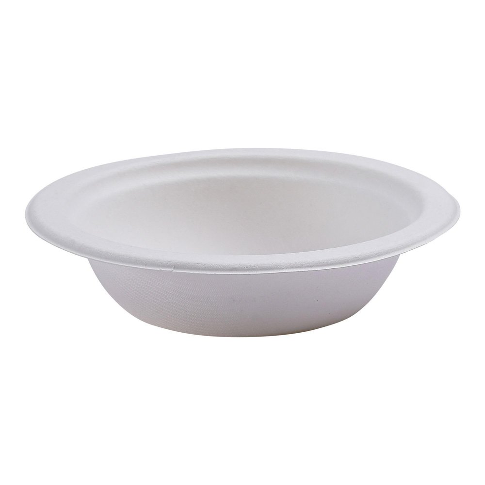 Eco-Products Vanguard Disposable Round Sugarcane Bowl, No PFAS Added, Eco-Friendly, Compostable, Grease and Cut Resistant, Microwave Safe, 12 oz, Case of 1000