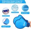 NEWGO Hand Ice Pack Glove, 2Pack Hot Cold Therapy Full Coverage Ice Cryotherapy Gloves, Soft Gel Cold Gloves for Arthritis, Carpal Tunnel, Chemotherapy, Swelling -Blue view 3