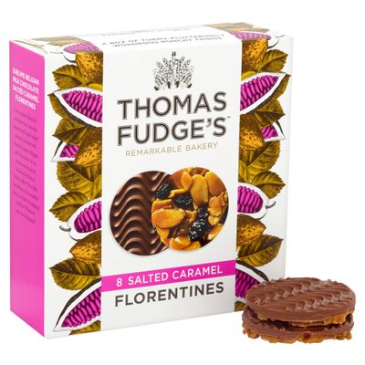 Thomas Fudge's Salted Caramel Florentines 150g (Pack of 8) 18155