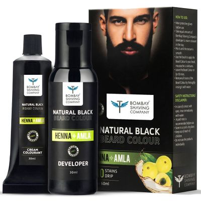 BOMBAY SHAVING COMPANY NATURAL BLACK BEARD COLOUR HENNA + AMLA 60ml PACK