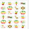 24 Precut 40mm Round Reggae Music Rastafarian Rasta Edible Wafer Paper Cake Toppers L view 2