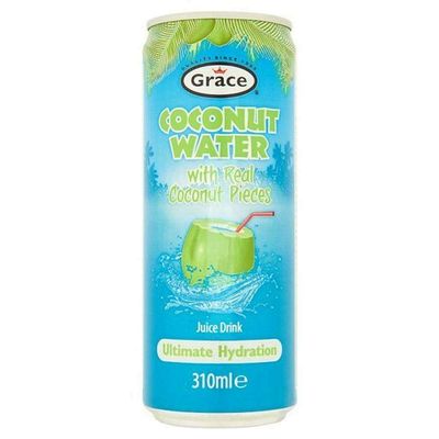 Grace Coconut Water with Real Coconut Pieces Juice Drink 310ml (Pack of 12)