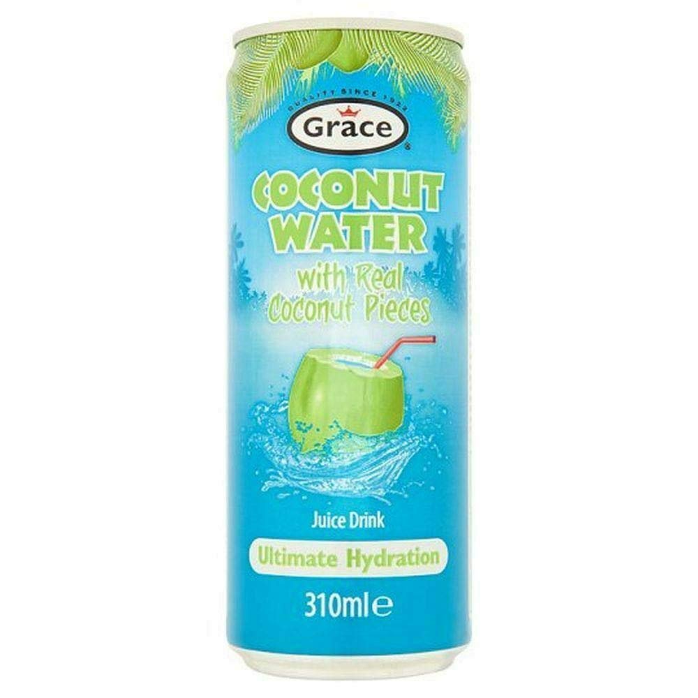 Grace Coconut Water with Real Coconut Pieces Juice Drink 310ml (Pack of 12)