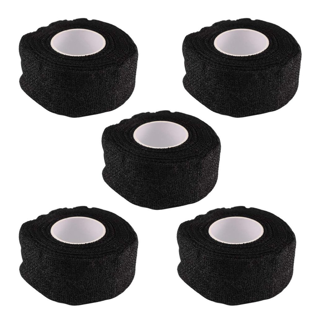 5pcs White Athletic Tape Sports Wrap Absorbent Cotton Camo Tape Self Adhesive Sports Tape White Tape Gauze Kit