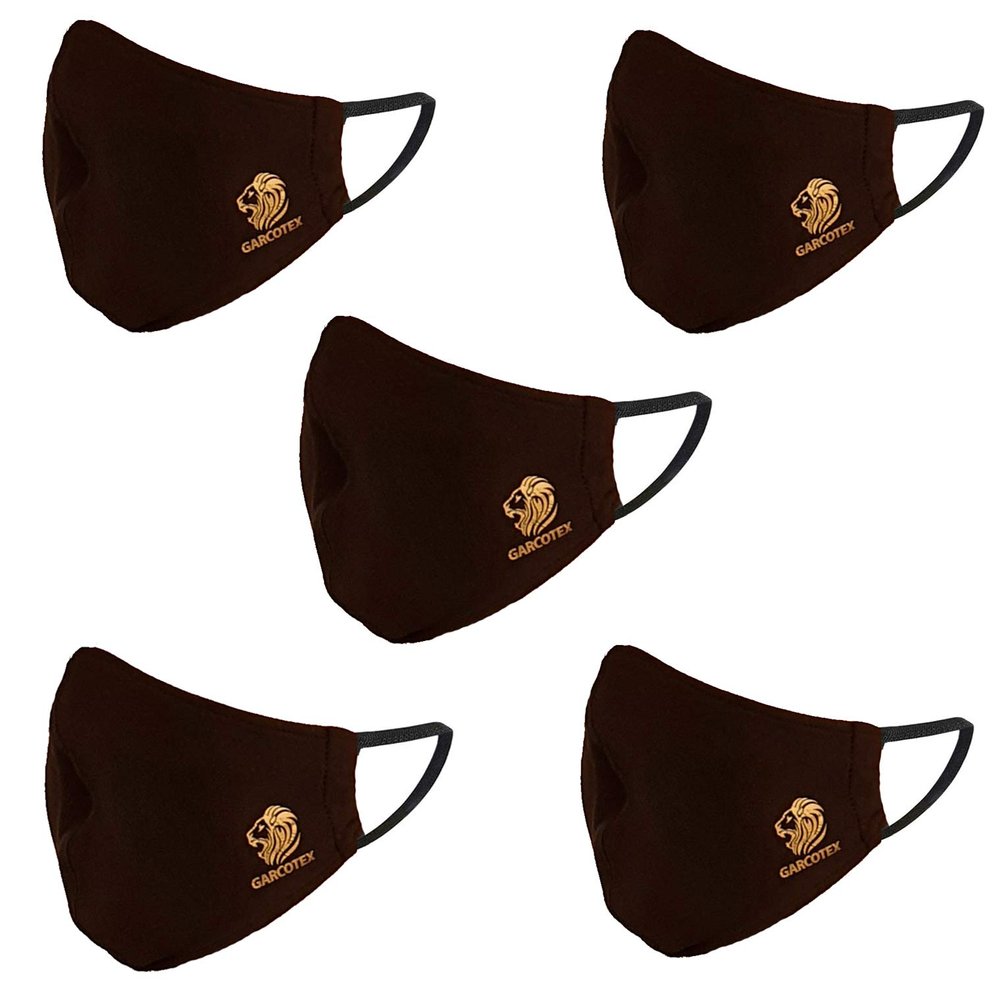 GARCOTEX Unisex Reusable Face Mask Washable Breathable Anti Smoke Pollution Bike Motorcycle Sport and Outdoor (5Pack, Black Colour)