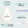 TopQuaFocus 8oz Enema Bulb Kit Anal Cleaner Enema for Men & Women with 4 Nozzles Anal Douche Colon Cleaning (Transparent) view 4