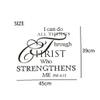 Casecover I Can Do All Thing Through Christ Who Strengthens Me Wall Decal Vinyl Quotes Bible Scripture Inspirational Words Wall Stickers Religious Home Decor 1pc view 4