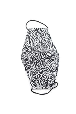 OgLuxe Womens 100% Cotton Washable Outdoor Face Protector Mouth Cover Floral with Ear Loops (TwoLayer NewZebra)