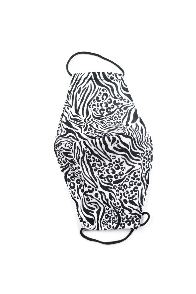 OgLuxe Womens 100% Cotton Washable Outdoor Face Protector Mouth Cover Floral with Ear Loops (TwoLayer NewZebra)