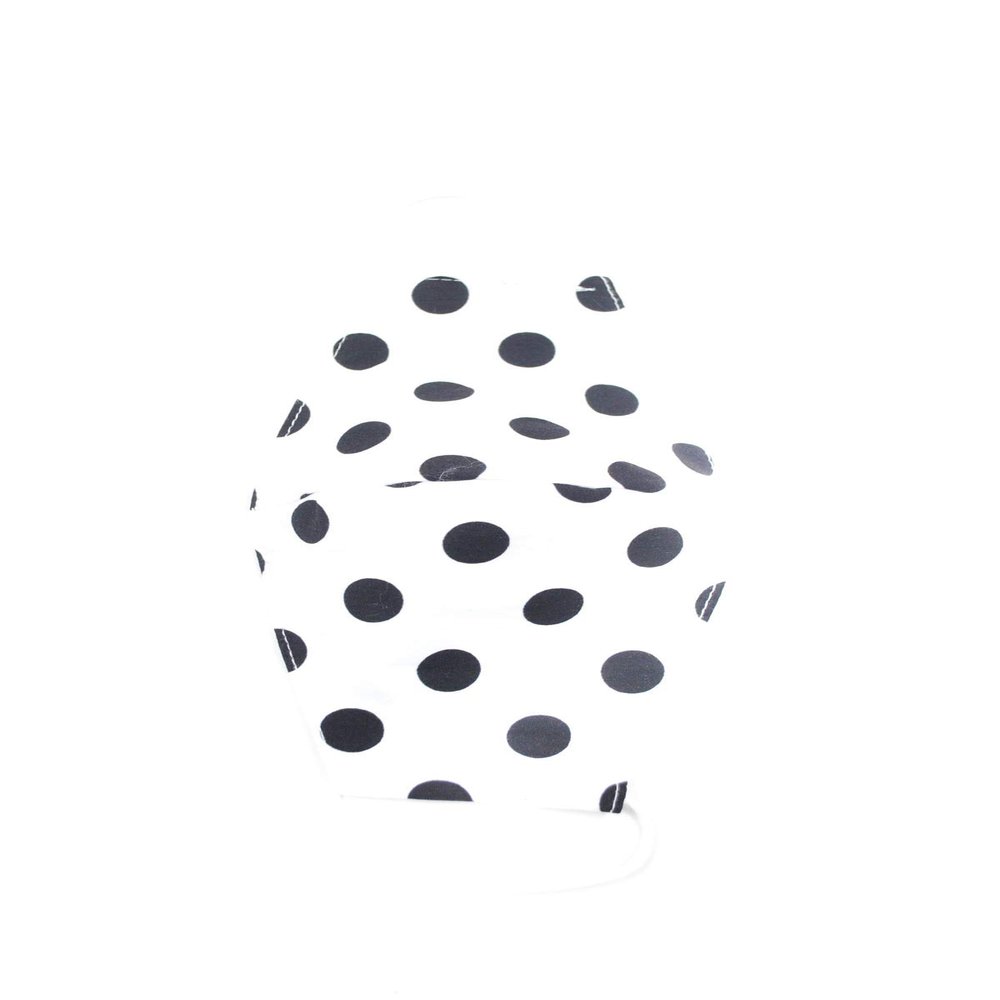 OgLuxe Womens 100% Cotton Washable Outdoor Face Protector Mouth Cover Floral with Ear Loops (TwoLayer WhitePolka)