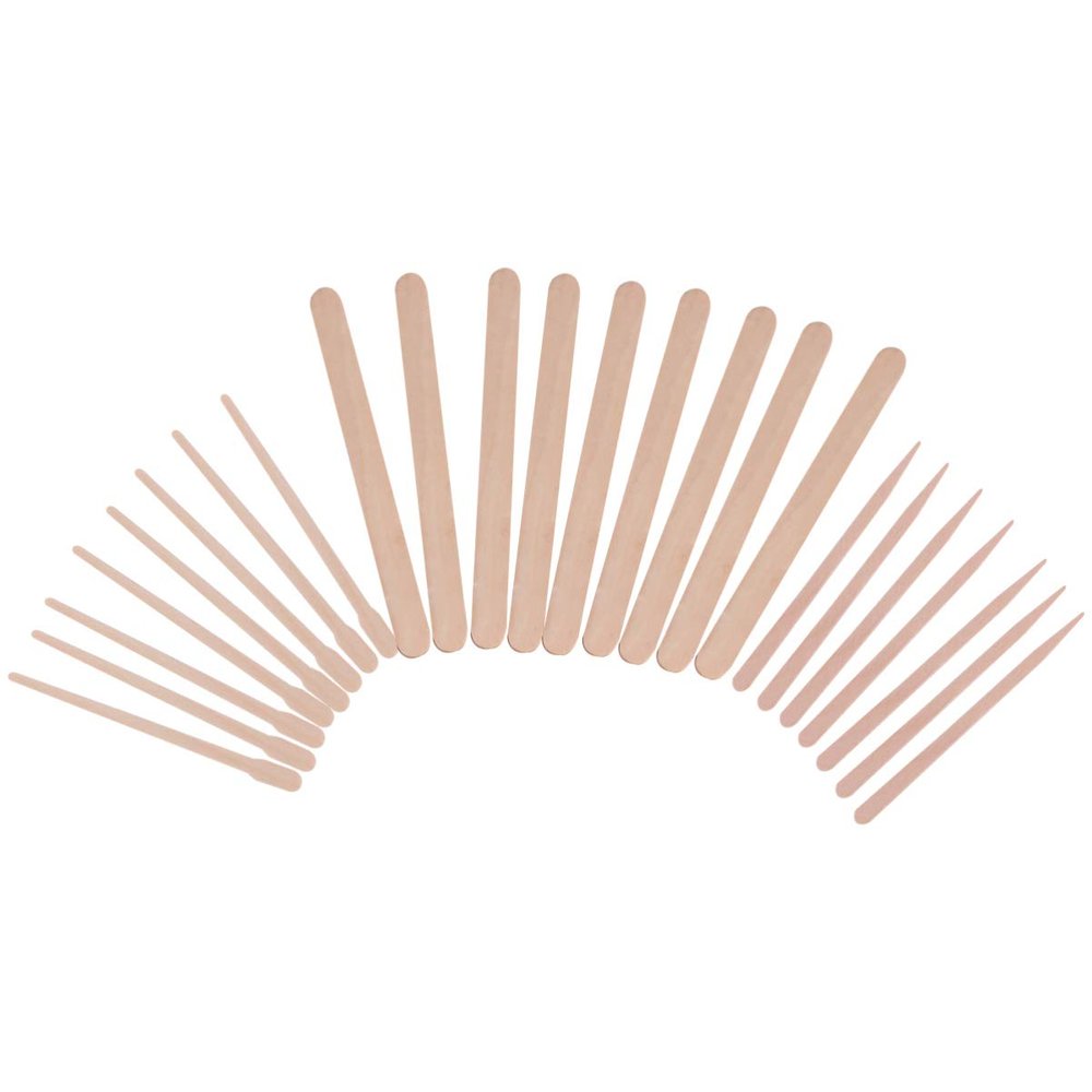 600pcs Hair Removal Kit Ice Cream Sticks Waxing Spatulas Nail Scraper Wax Sticks for Hair Removal Large Wood Makeup Spatula Wax Applying Sticks Bulk Lollipops Small Hard Wax Wooden