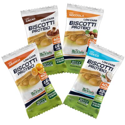 WHY NATURE Protein Cookies Low carb. Orange Taste.