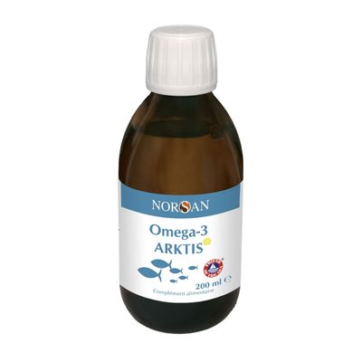 Cod Liver Oil, High in EPA & DHA, NORSAN Arktis, Natural Fish Oil, 200 mL Bottle