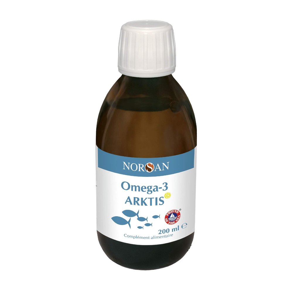 Cod Liver Oil, High in EPA & DHA, NORSAN Arktis, Natural Fish Oil, 200 mL Bottle