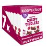 Kiddylicious Raspberry Crispy Tiddlers - Delicious Real Fruit Treat for Kids - Suitable for 12+ Months - 7 Packs of 4 (28 Total) view 1