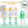 Ear Thermometer, Digital Forehead Thermometer for Adults Children Baby, KKmier Non Contact Medical Temperature Thermometer for Home Use with 3 Color Fever Alarm, CE Certificated view 2