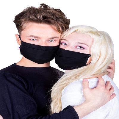 AFNOR Face Protection Washable Fabric 100% Cotton Popeline Made in France - Pack of 2