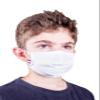 Face Protection Washable Fabric 100% Cotton Popeline 2 Layers, with Nasal Bar, Made in France AFNOR Standards Size (S) Child 8 x 17 cm Pack of 2 (Off-White) with Reusable Bag view 1