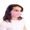 Face Protection Cloth Washable Anti-Dust and Bacteria 100% Cotton Poplin Made in France 2 Layers Red Stripes AFNOR Standards Pack of 2 view 1