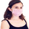 Washable Fabric Protective Mask, Category 1 UNS1, with Nasal Clip, Made in France, Red Stripes AFNOR, Pack of 2 (Adult Size 10 x 19 cm) view 1