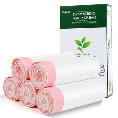 150 Clear 2.6 Gallon Small Garbage Bagswhite, Bathroom Trash Can Bin Liners, Small Plastic Bags for home office kitchen,fit 10 Liter, 2,2.5,3 Gal, Clear, Bags 50 Count per Roll (Blue)