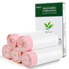 150 Clear 2.6 Gallon Small Garbage Bagswhite, Bathroom Trash Can Bin Liners, Small Plastic Bags for home office kitchen,fit 10 Liter, 2,2.5,3 Gal, Clear, Bags 50 Count per Roll (Blue) view 1