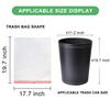 150 Clear 2.6 Gallon Small Garbage Bagswhite, Bathroom Trash Can Bin Liners, Small Plastic Bags for home office kitchen,fit 10 Liter, 2,2.5,3 Gal, Clear, Bags 50 Count per Roll (Blue) view 2