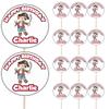 AK Giftshop Personalised Boy Pirate Birthday Food & Cupcake Toppers Picks Flags Party Decorations - (pack of 14) view 1