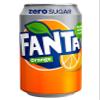24 x Can Orange Zero Sugar Drink Low Calories Fizzy Sparkling Fruit Mixer view 1