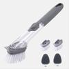 1/5 Piece Dual Purpose Kitchen Cleaning Brush Scrubber Dishwasher Dishwasher Sponge Automatic Liquid Dispenser Kitchen Pot Cleaning Tool view 1