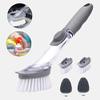 1/5 Piece Dual Purpose Kitchen Cleaning Brush Scrubber Dishwasher Dishwasher Sponge Automatic Liquid Dispenser Kitchen Pot Cleaning Tool view 2