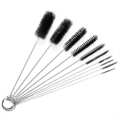 10X Nylon Cleaning Brush Set Test Tube, Vial, Straw, Washing Detergent, Bristle Set Cleaning Tool