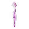 2pcs Double Bristle Head Denture Cleaning Brush Set, Toothbrush Denture Portable Ergonomic Multi-Layered Bristles False Teeth Brush for Denture Care and Retainer Cleaning view 2