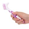 2pcs Double Bristle Head Denture Cleaning Brush Set, Toothbrush Denture Portable Ergonomic Multi-Layered Bristles False Teeth Brush for Denture Care and Retainer Cleaning view 3