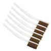 1 Piece Plastic & Brass House Kitchen Cleaning Brush with Handle 17 cm Brush Mini Shoe Line Bristle White Cleaning view 2